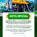 Nota oficial Prefeitura de Catalão: Administração UPA
