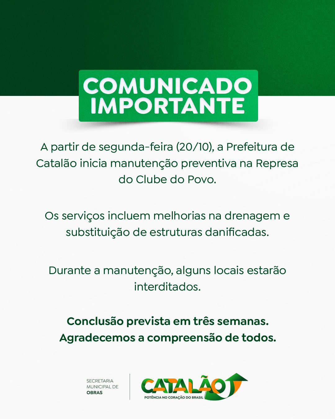 Comunicado importante – catalão