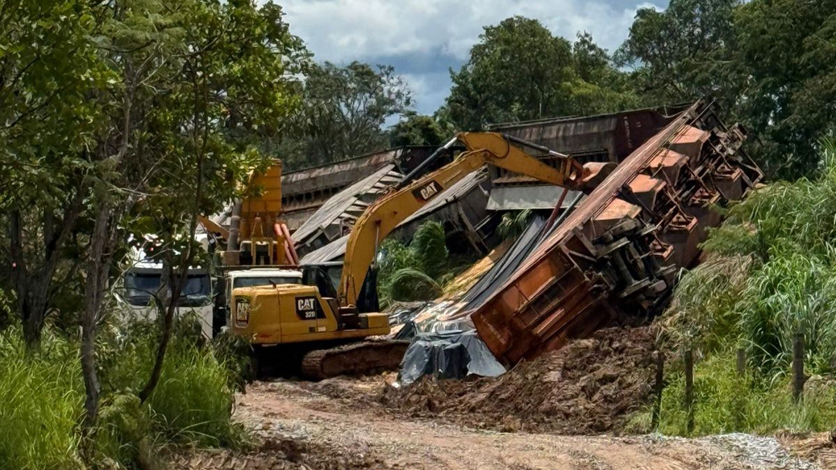Descarrilamento de trem é registrado em Goiandira e mobiliza equipes técnicas