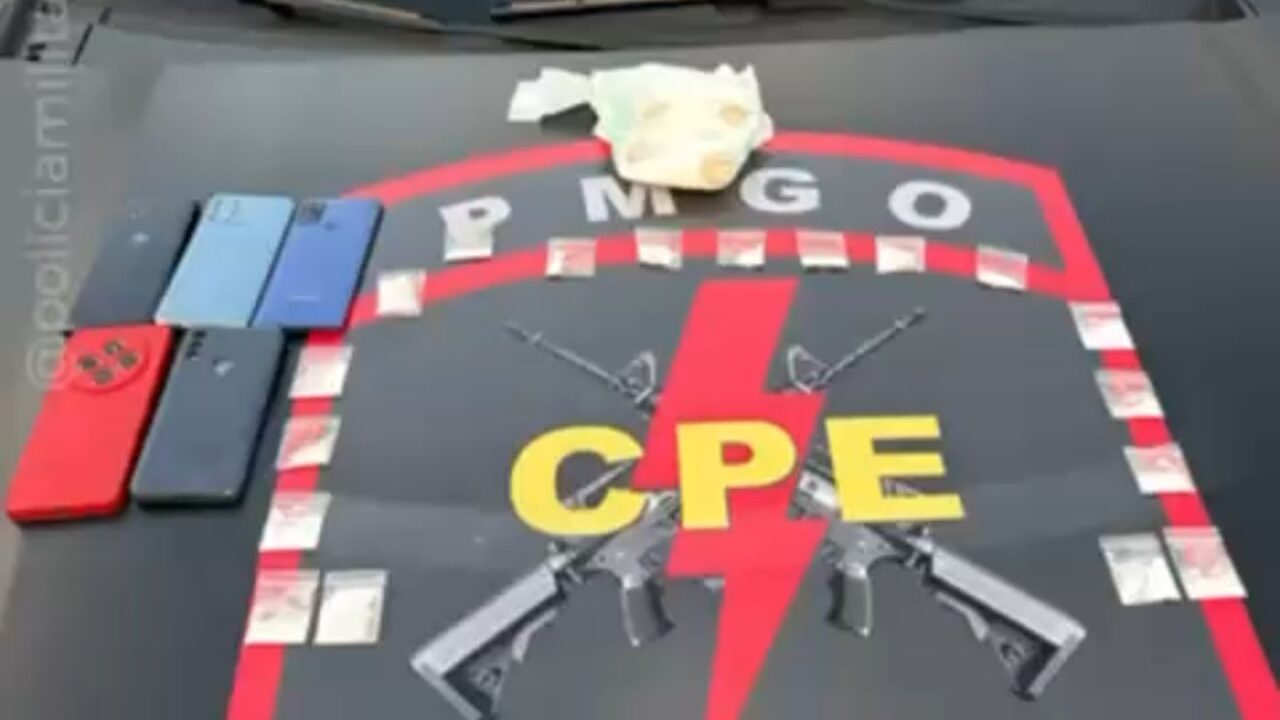 Cocaína é encontrada em fralda de recém-nascido e dois são presos por tráfico em Caldas Novas