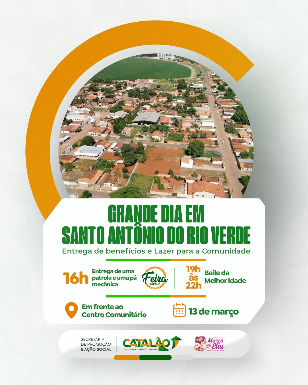 Santo Antônio do Rio Verde recebe evento com entrega de benefícios e programação de lazer nesta quinta-feira (13)