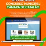 CONCURSO CÂMARA DE CATALÃO: Locais de prova e horários já estão disponíveis; Candidatos devem imprimir ficha de inscrição