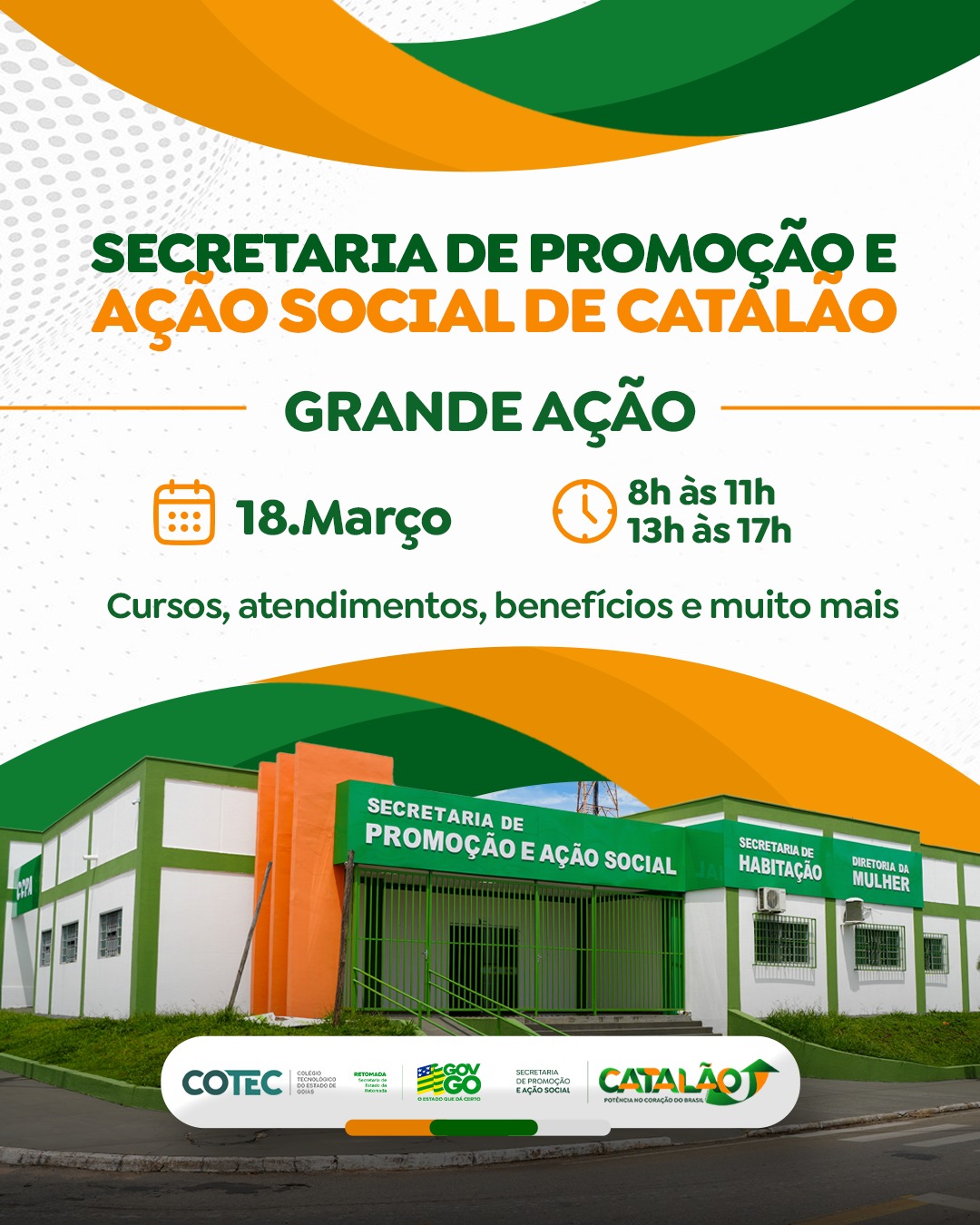 Prefeitura de Catalão realiza “Grande Ação” com oferta de cursos e serviços sociais nesta quarta-feira (18)