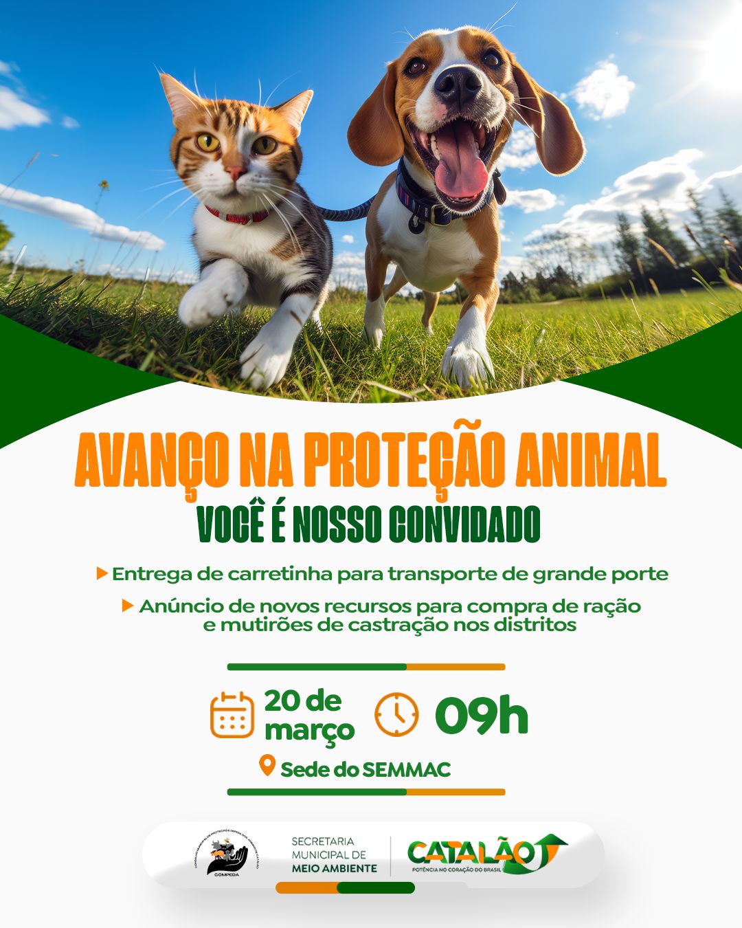Convite para o evento ” Avanço na Proteção Animal”