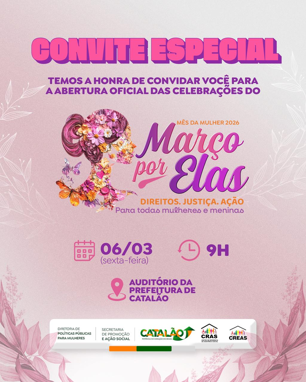 Março é delas. É de luta, de voz e de conquistas!