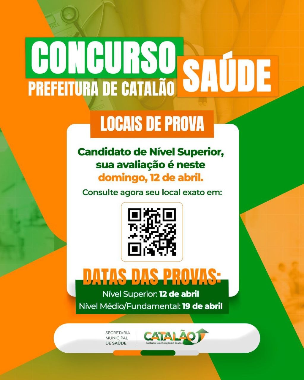 Concurso da Saúde em Catalão: Fundação Aroeira libera consulta aos locais de prova para candidatos de Nível Superior