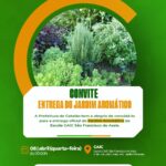 Convite para a inauguração do Jardim Aromático na Escola CAIC São Francisco de Assis