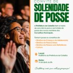 A Prefeitura de Catalão tem a honra de convidá-lo para a solenidade de posse dos novos membros de quatro fundamentais Conselhos Municipais.