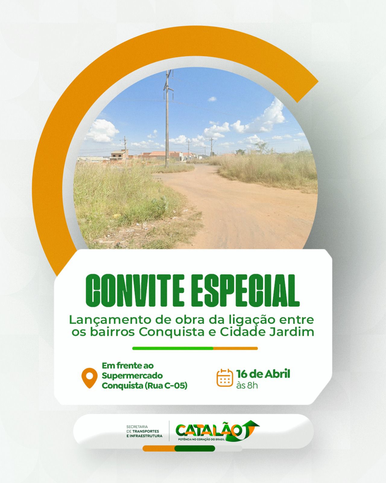 Prefeitura de Catalão anuncia lançamento de obra que ligará bairros Conquista e Cidade Jardim