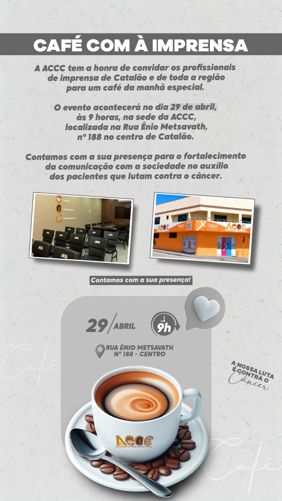 CONVITE: CAFÉ COM A IMPRENSA – ACCC