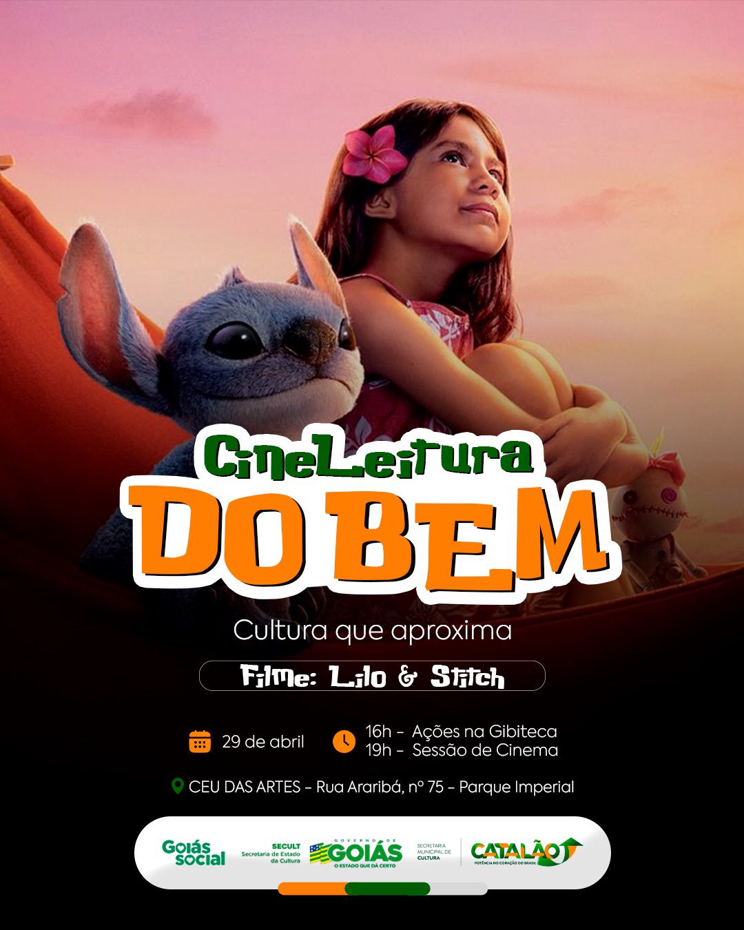 O projeto CineLeitura do Bem está chegando com uma sessão especial: “Lilo & Stitch”!