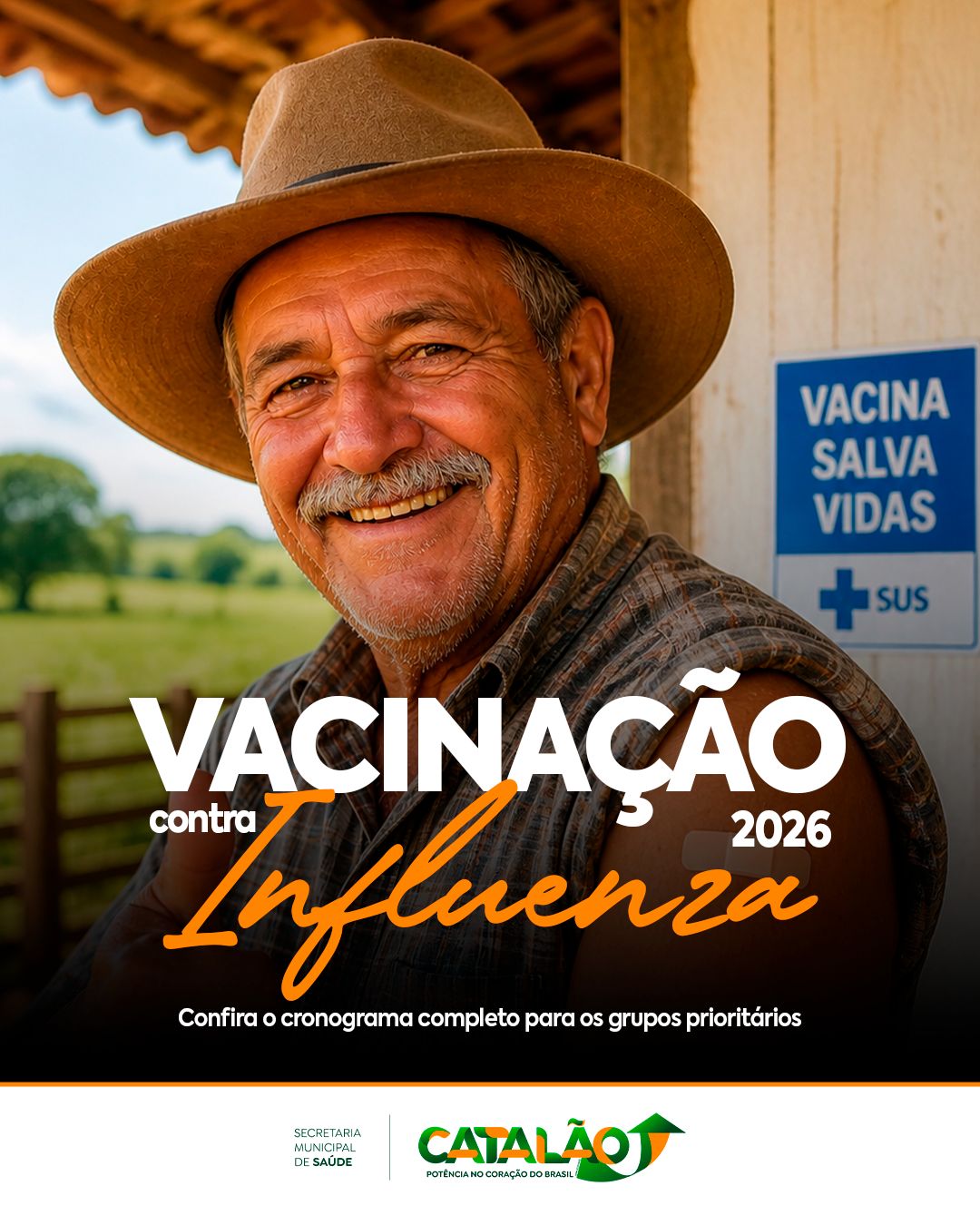 Prefeitura de Catalão inicia vacinação contra Influenza na zona rural para grupos prioritários
