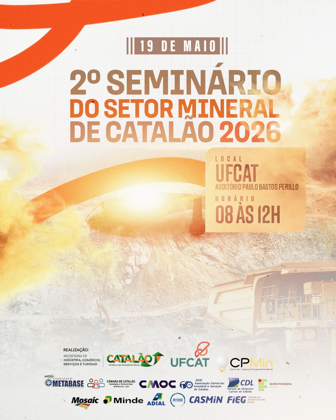 Participe do 2º Seminário do Setor Mineral de Catalão 2026.