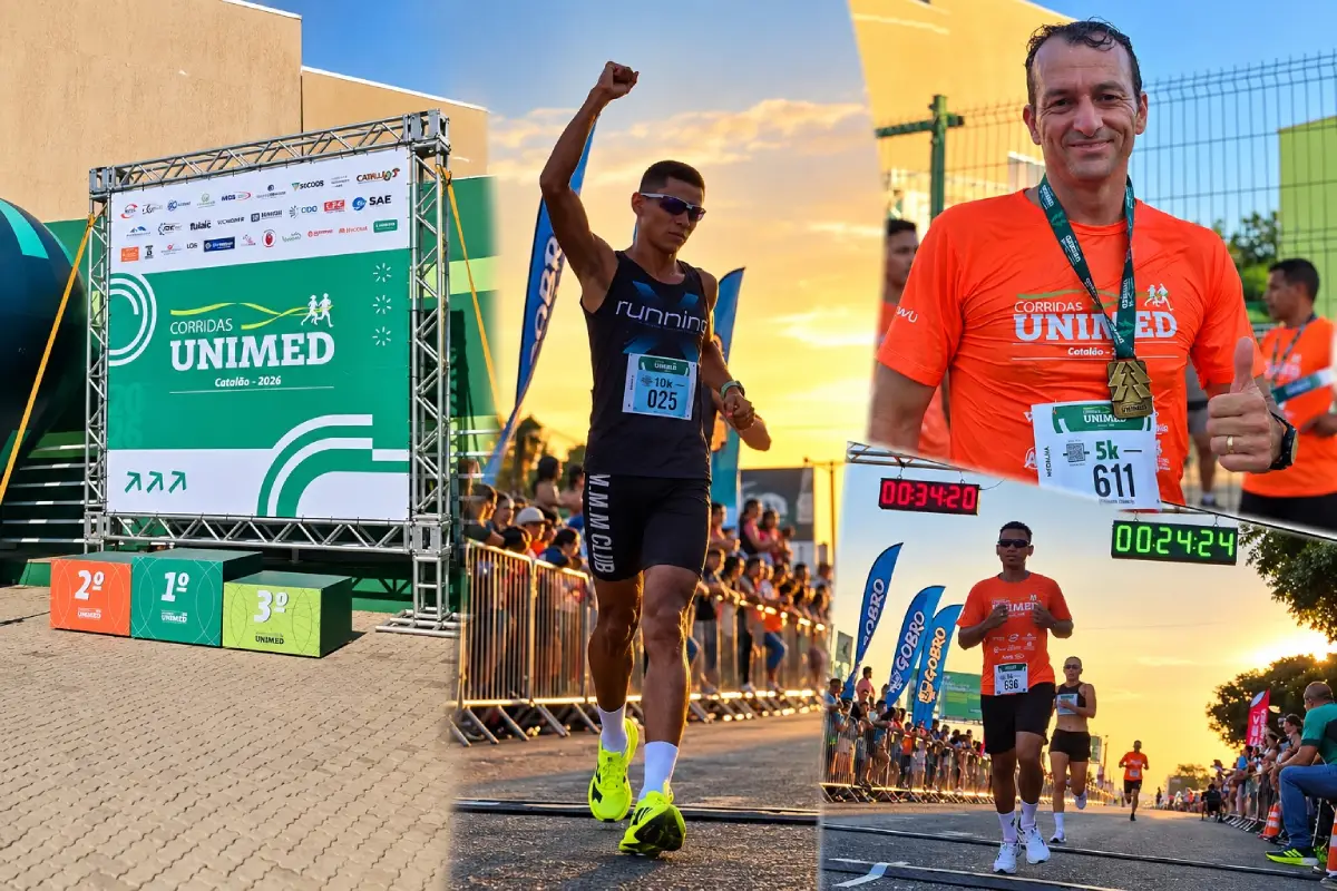 Participantes da Corrida e Caminhada da Unimed Catalão em evento esportivo. Foto: Blog do Badiinho