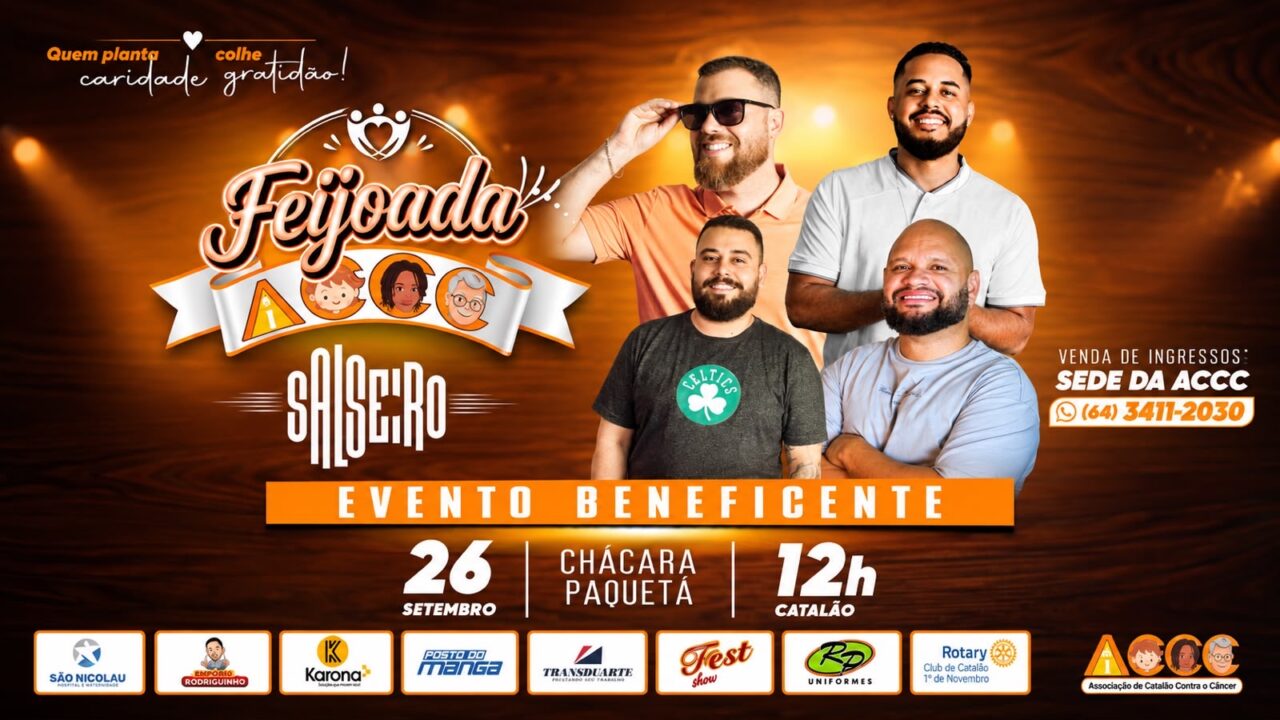 Imagem ilustrativa do Feijoadaço Beneficente da ACCC em Catalão, criada por IA. Crédito: Zap Catalão