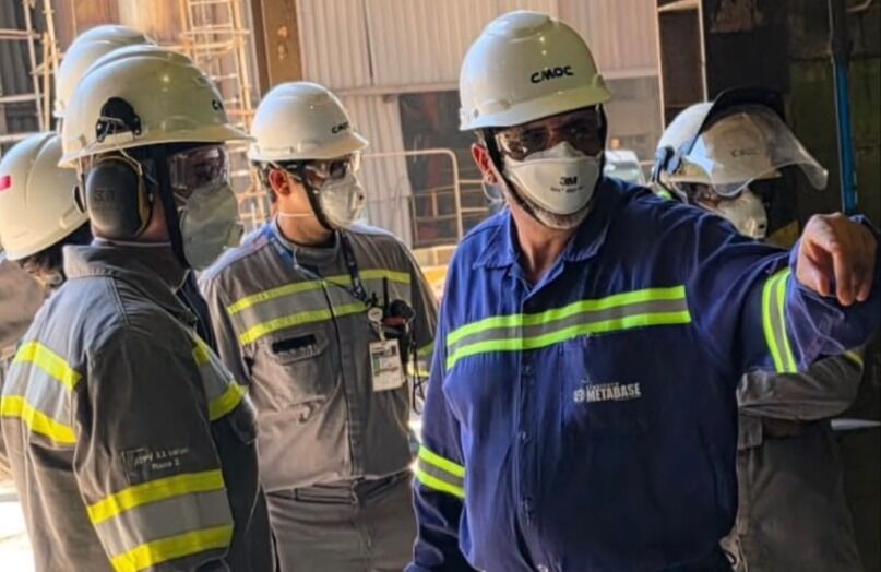 Equipe em unidade de mineração durante ação de segurança em Catalão e Ouvidor. Foto: Portal Catalão