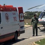 Vítima de acidente na GO-219 é transferida de Bela Vista de Goiás para Goiânia. Foto: SAMU Bela Vista/Zap Catalão