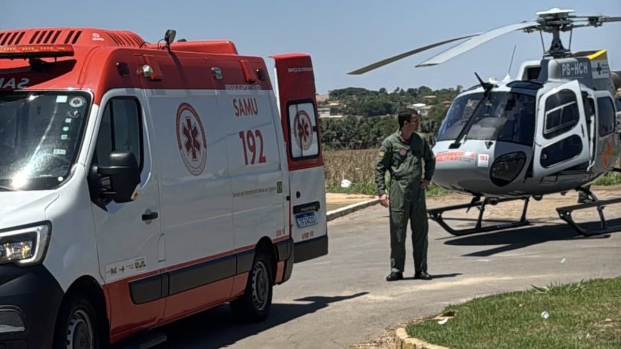 Vítima de acidente na GO-219 é transferida de Bela Vista de Goiás para Goiânia. Foto: SAMU Bela Vista/Zap Catalão