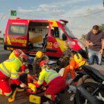 Motocicletas envolvidas em colisão na BR-050 em Catalão
