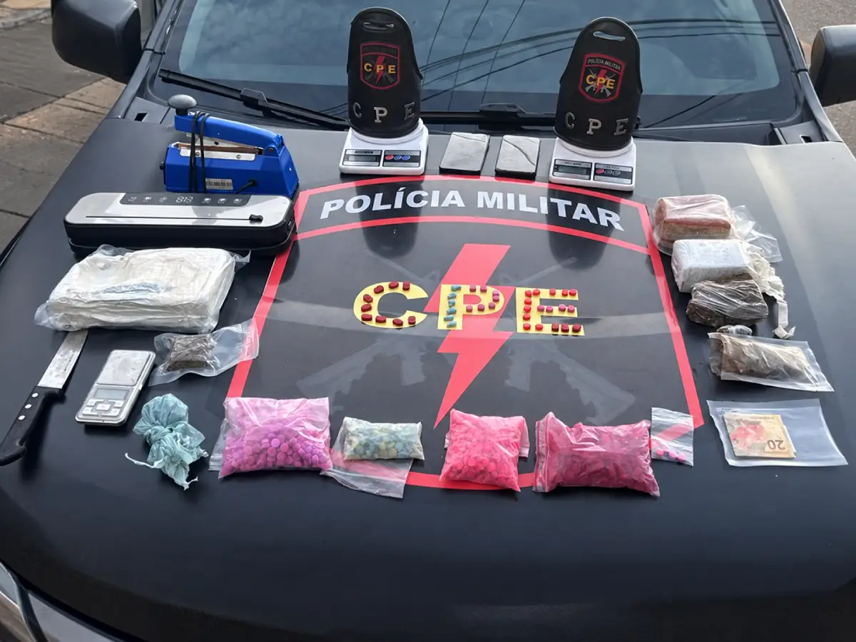 CPE apreende ecstasy e outras drogas em Santa Cruz de Goiás