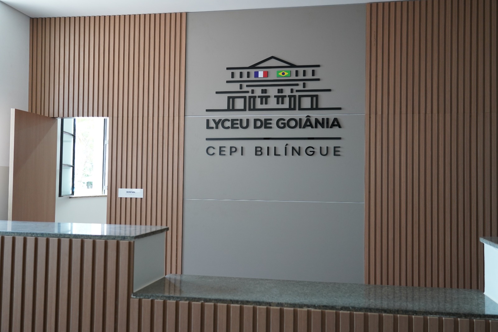 Estudante em atividade escolar no Lyceu de Goiânia