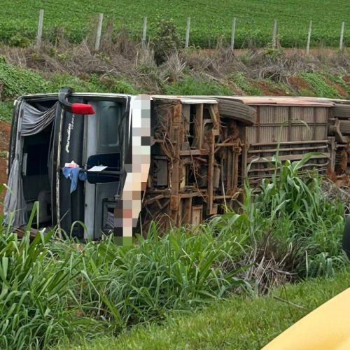 Acidente com ônibus deixa feridos na BR-050 em Campo Alegre de Goiás