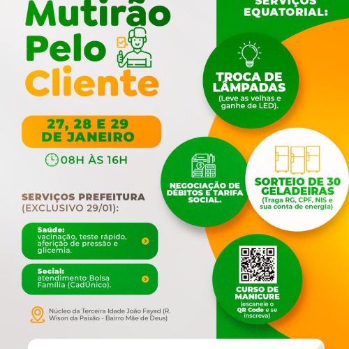 Mutirão pelo Cliente oferece serviços gratuitos e sorteio de geladeiras em Catalão