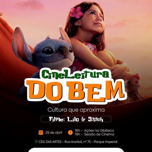 O projeto CineLeitura do Bem está chegando com uma sessão especial: “Lilo & Stitch”!