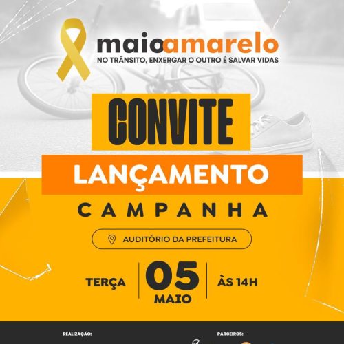 Prefeitura de Catalão lança campanha “Maio Amarelo” com foco na conscientização e preservação de vidas no trânsito