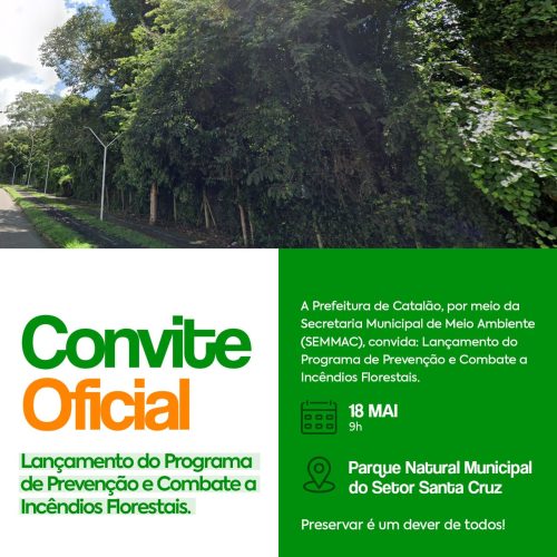 Programa de Prevenção e Combate a Incêndios no Parque Natural Municipal do Setor Santa Cruz .