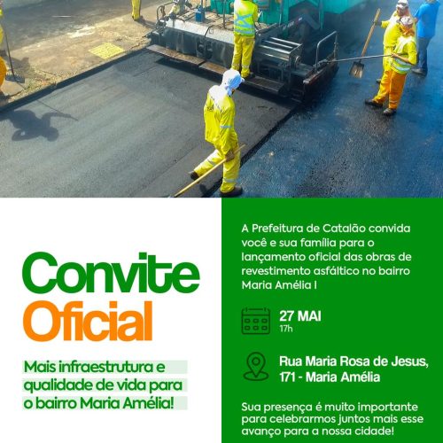 Lançamento oficial das obras de revestimento asfáltico no bairro Maria Amélia I