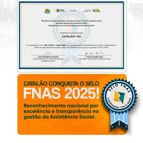 Catalão conquista o Selo FNAS pelo trabalho na Ação