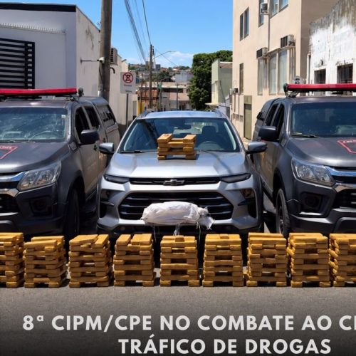 CPE apreende cerca de 200 quilos de droga em operação contra o tráfico interestadual. Foto: Portal Catalão
