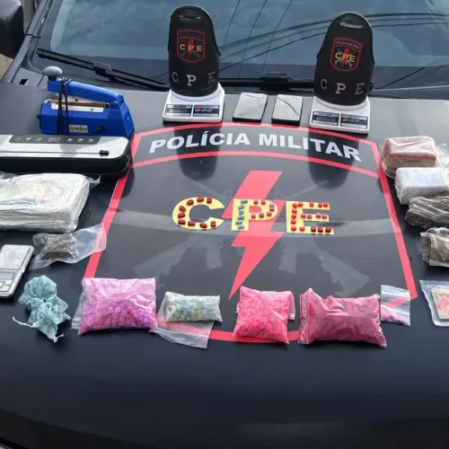 CPE apreende ecstasy e outras drogas em Santa Cruz de Goiás